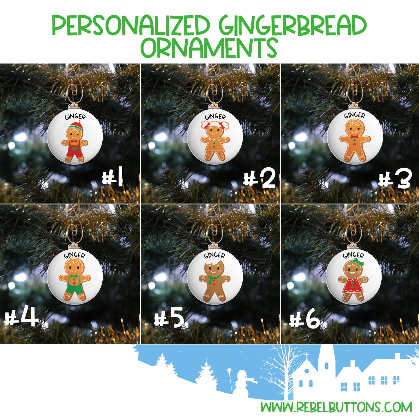 Personalized Gingerbread Cookie Ornament