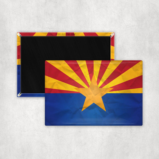 Arizona Flag Magnet - Crinkled Paper Look - REBEL BUTTONS
