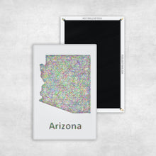 Load image into Gallery viewer, Line Map of Arizona Magnet
