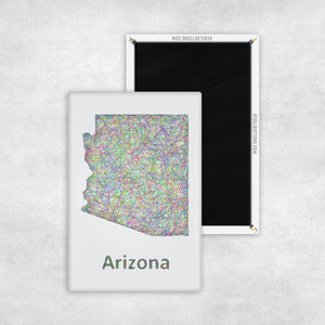 Line Map of Arizona Magnet