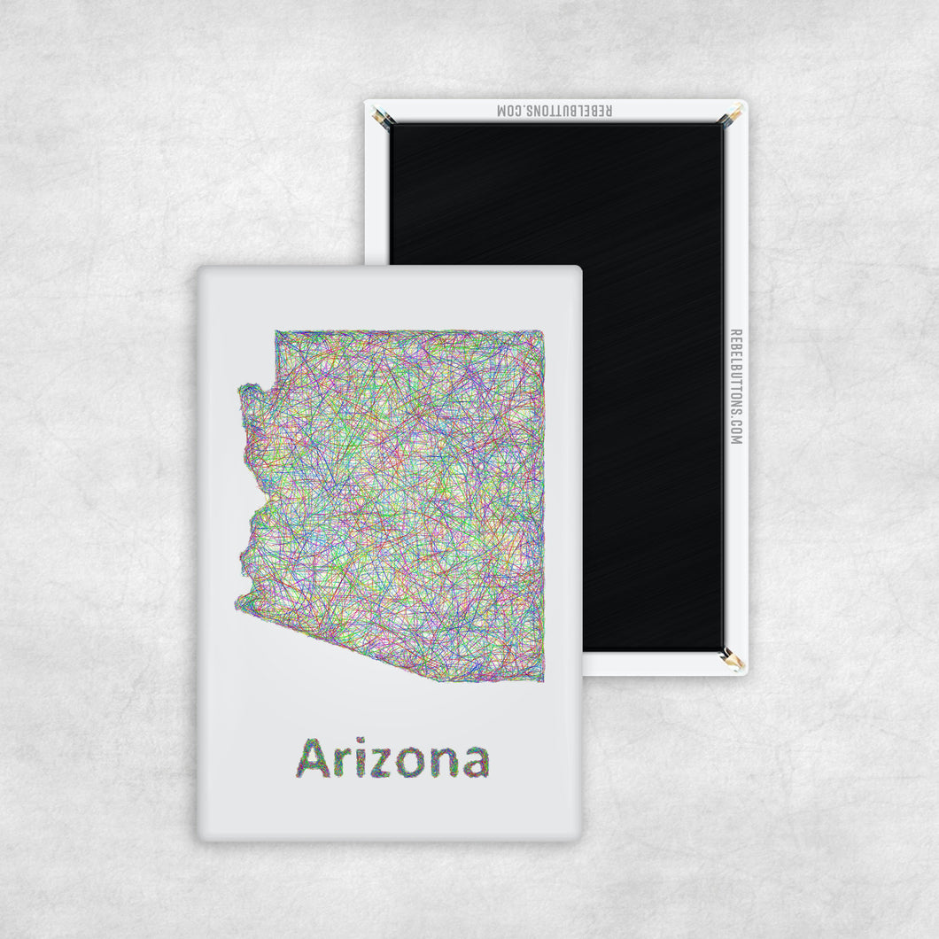 Line Map of Arizona Magnet