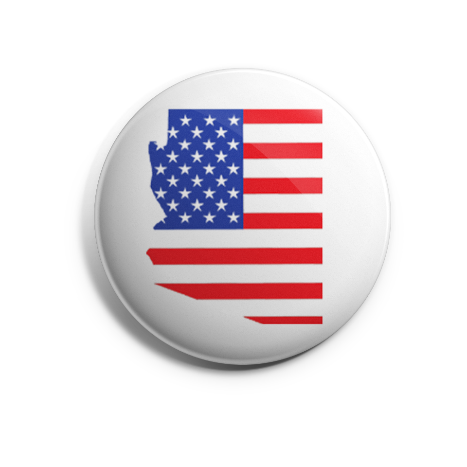 Arizona State with US Flag