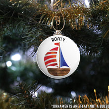 Load image into Gallery viewer, Personalized Sailboat Ornament
