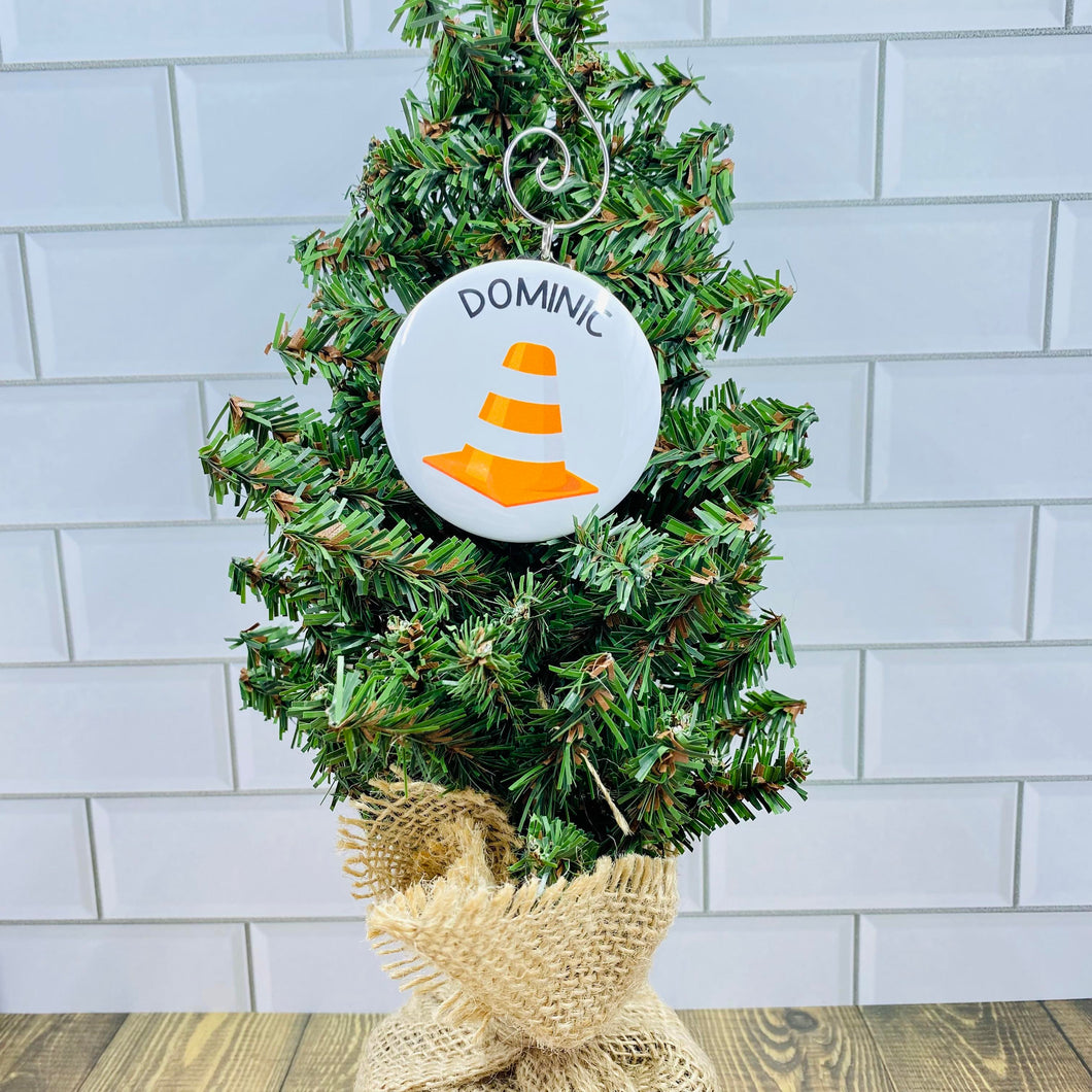Personalized Caution Cone Ornament
