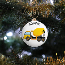 Load image into Gallery viewer, Personalized Cement Mixer Truck Ornament
