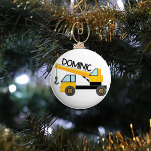Personalized Crane Truck Ornament