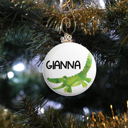 Personalized Crocodile Ornament - REBEL BUTTONS