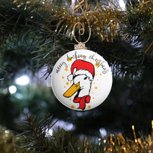 Load image into Gallery viewer, Merry Ducking Christmas Ornament
