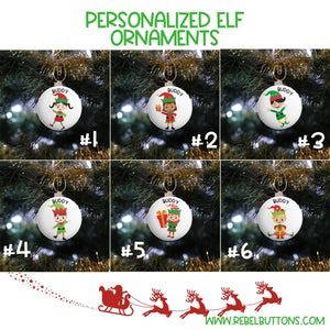 Personalized Elf Ornament