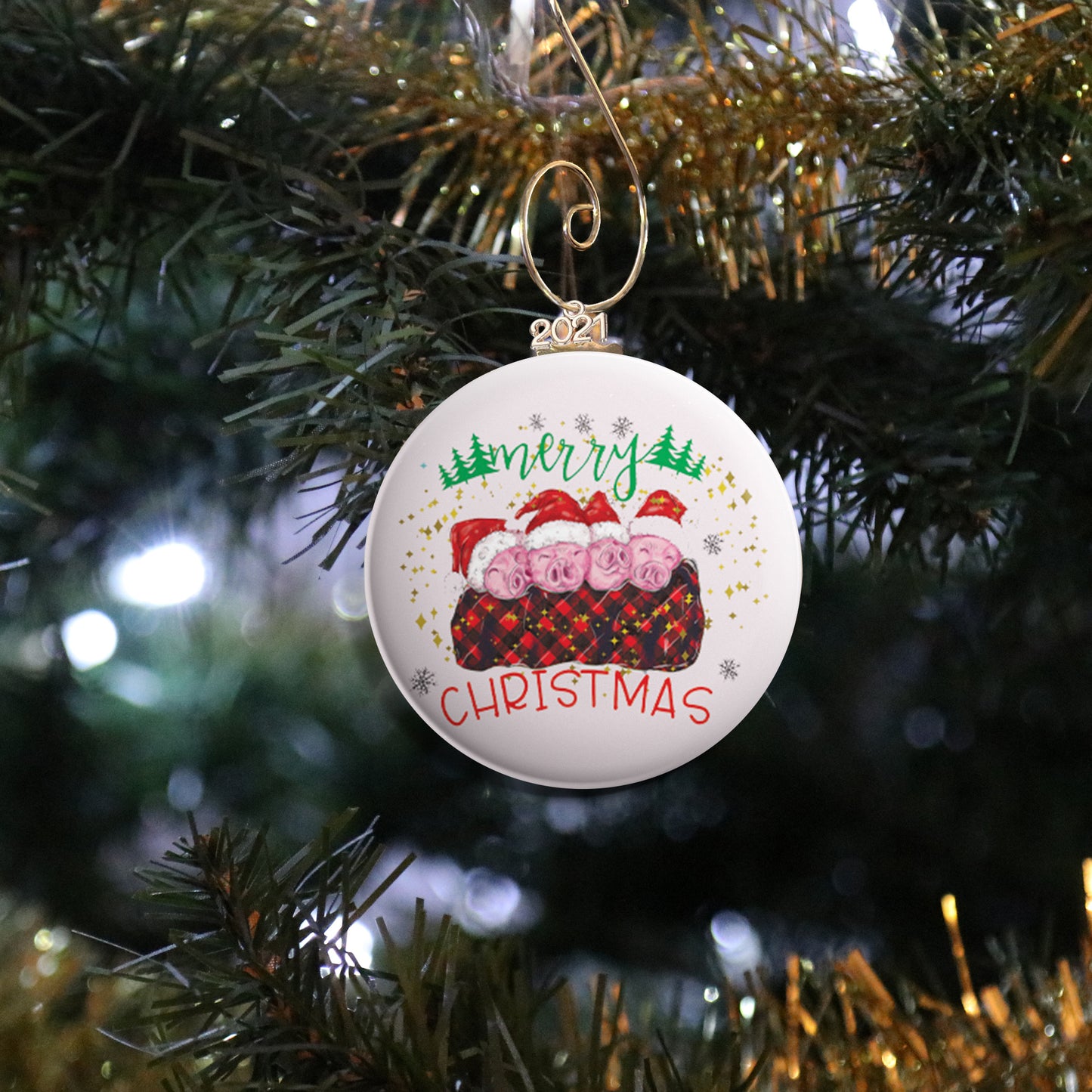 Four Pigs in a Blanket Ornament