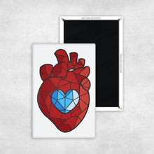 Load image into Gallery viewer, Stained Glass Anatomical Heart Magnet
