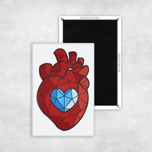 Stained Glass Anatomical Heart Magnet