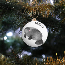 Load image into Gallery viewer, Personalized Manatee Ornament
