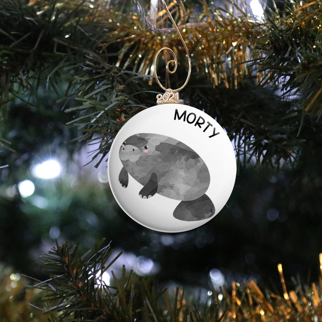 Personalized Manatee Ornament