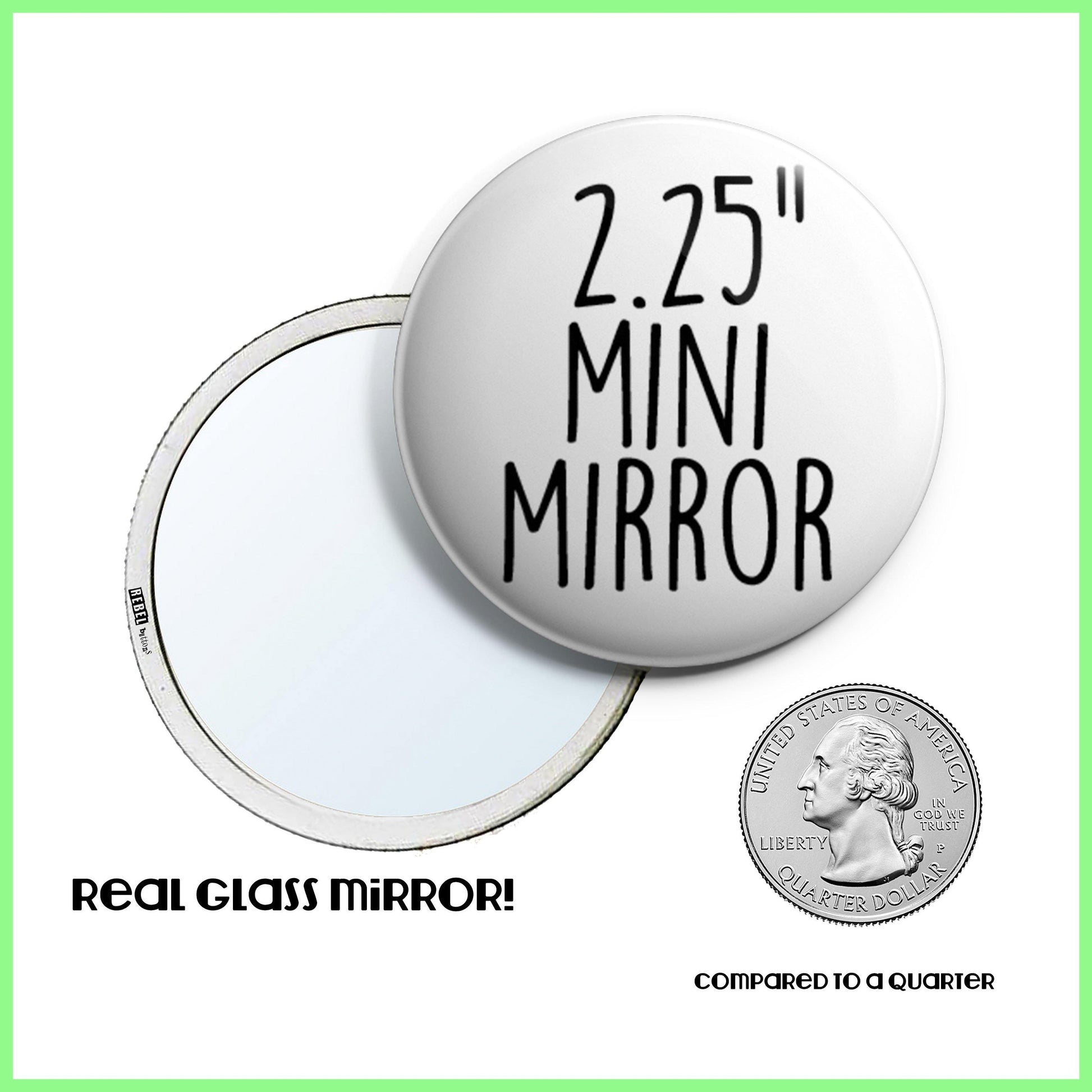 Build Your Own Mini Mirror - 2.25" - REBEL BUTTONS