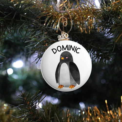 Personalized Penguin Ornament - REBEL BUTTONS