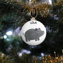 Load image into Gallery viewer, Personalized Pig Ornament
