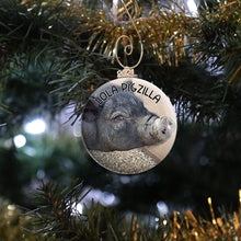 Load image into Gallery viewer, Pig Photo Ornament
