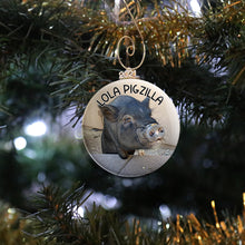 Load image into Gallery viewer, Pig Photo Ornament
