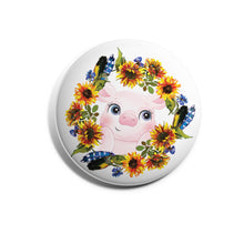 Load image into Gallery viewer, Pig in a Sunflower Wreath
