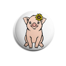 Load image into Gallery viewer, Cute Pig with Sunflower
