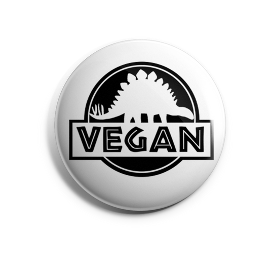 Vegan Stegosaurus - Black & White