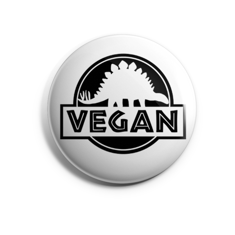 Vegan Stegosaurus - Black & White