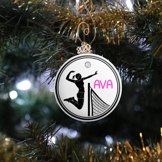 Personalized Volleyball Spike Ornament - REBEL BUTTONS