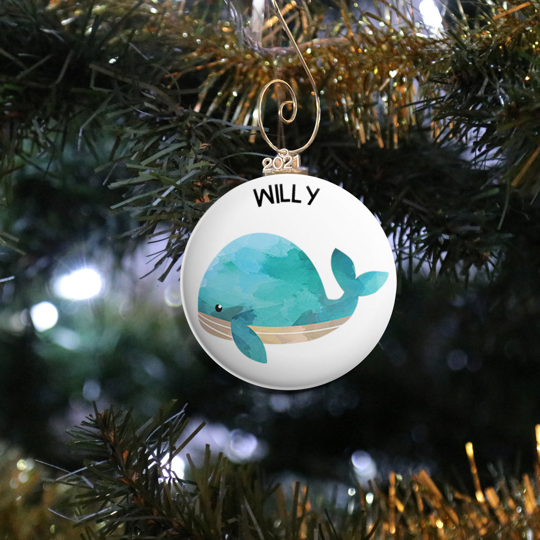 Personalized Whale Ornament